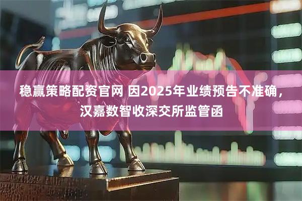 稳赢策略配资官网 因2025年业绩预告不准确，汉嘉数智收深交所监管函